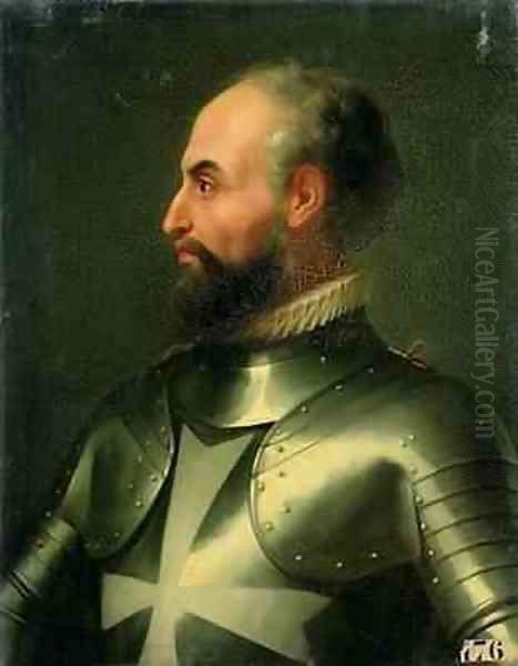 Jean de la Valette 1494-1568 Grand Master of the Knights of the Order of Malta Oil Painting by Francois Xavier Dupre