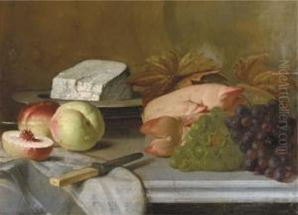 A Kitchen Still Life Oil Painting by Henri Robbe