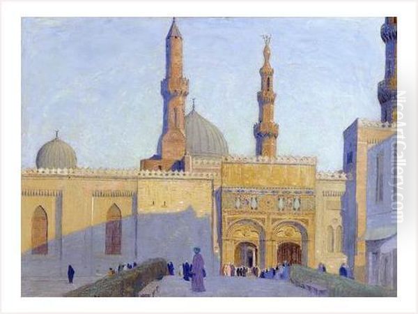 Le Caire, L'universite D'el Azhar Oil Painting by Philippe Robert