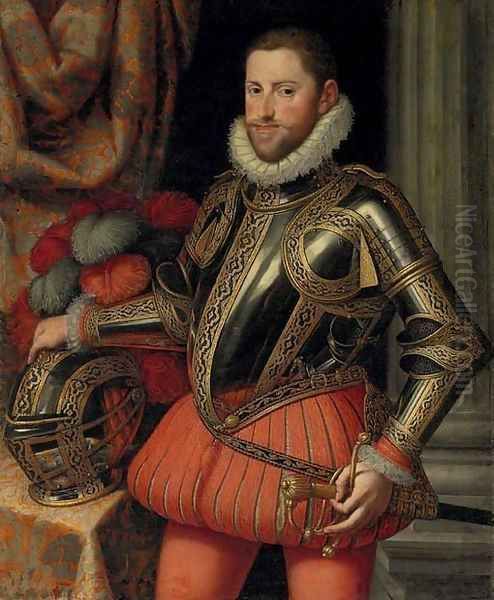 Portrait of Archduke Ernst of Austria Oil Painting by Martino Rota Dalmatia