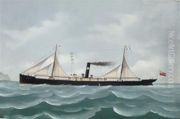 The General Cargo Steamer Oil Painting by Luigi Roberto