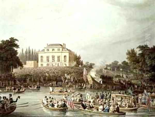 Arrival of the Watermen at Brandenburgh House Oil Painting by Matthew Dubourg