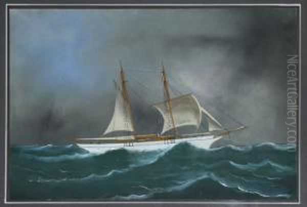 Ritratto Di Veliero In Navigazione Oil Painting by Luigi Roberto