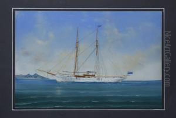 Ritratto Di Steam Yacht Oil Painting by Luigi Roberto