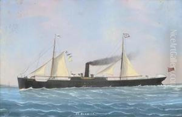 The S.s. 
Benwick Oil Painting by Luigi Roberto