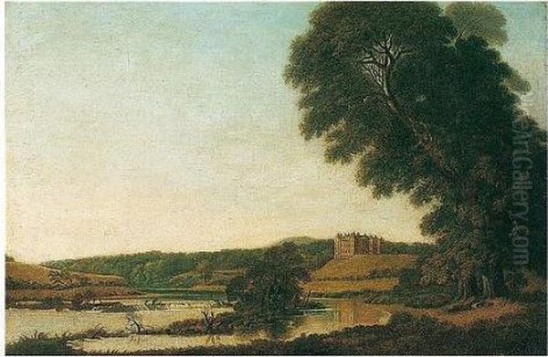 A View Of Slane Castle, The Seat Of Lord Conyngham by Thomas Roberts