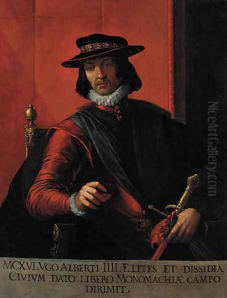 Fantasy portrait of Ugo Alberti IV Oil Painting by Pietro Damini