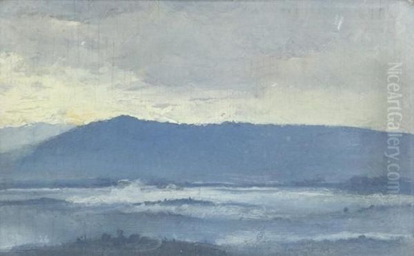 Tasmanian Landscape Oil Painting by Tom Roberts