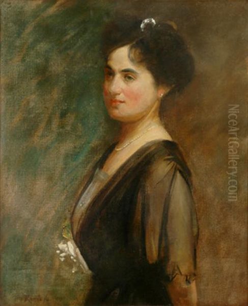 Portrait Of Violet Bancroft Oil Painting by Tom Roberts