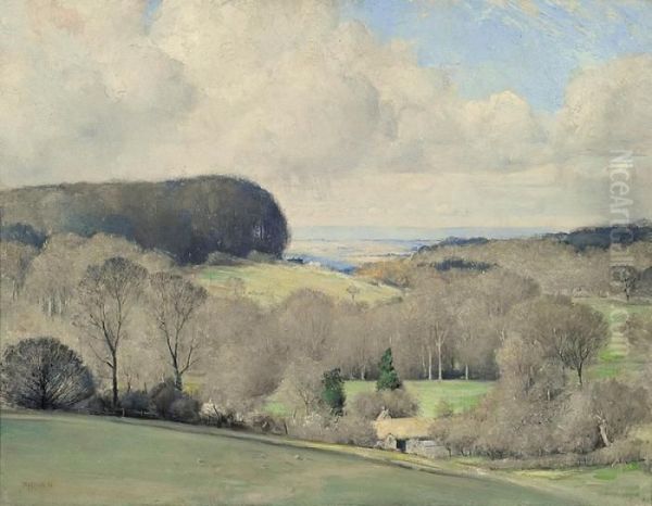 A Kentish Landscape Oil Painting by Tom Roberts