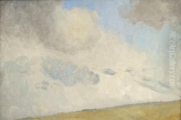 Cloud Study - Evening Glow Oil Painting by Tom Roberts