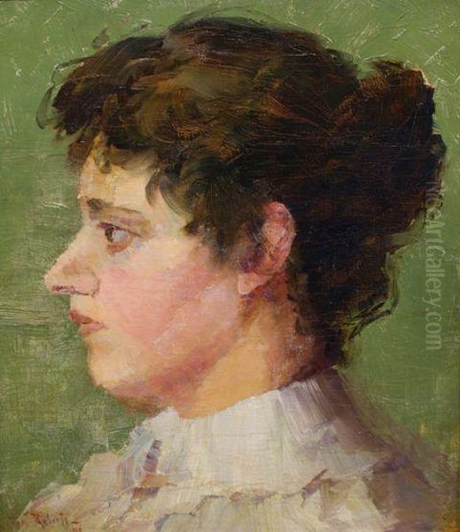 Portrait Of A Lady Oil Painting by Tom Roberts