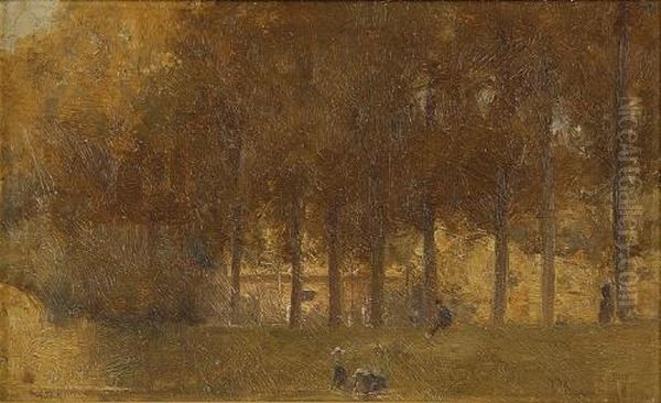 Autumn - Fitzroy Gardens, Melbourne Oil Painting by Tom Roberts