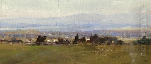 Distant Dandenongs Oil Painting by Tom Roberts