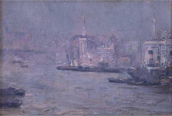 Pool Of London Oil Painting by Tom Roberts