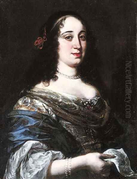 Portrait of a lady, said to be Vittoria della Rovere Oil Painting by Vincenzo Dandini