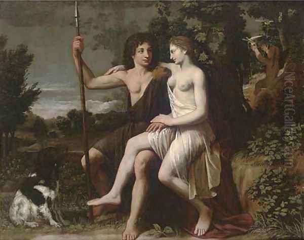 Venus and Adonis Oil Painting by Charles-Alphonse Dufresnoy