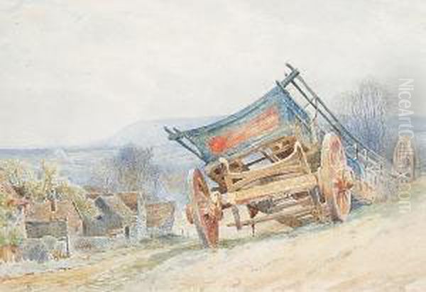 Study Of A Cart Oil Painting by Charles Robertson