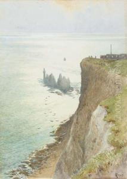 The Needles, Isle Of Wight Oil Painting by Charles Robertson