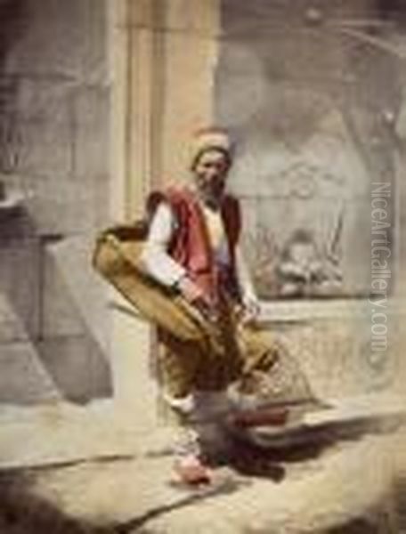 Street Merchant, Constantinople Oil Painting by James Robertson