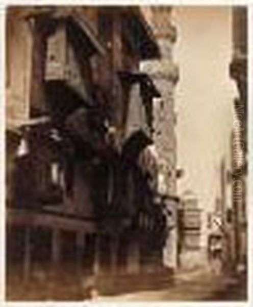 Cairo. Street Scene, Circa 1858 Oil Painting by Robertson James & Beato Felice