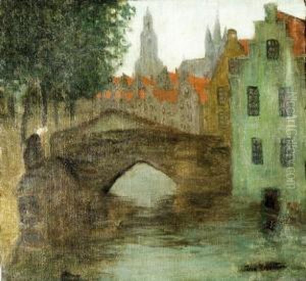 Brugge-i Varosreszlet Oil Painting by Tom Robertson