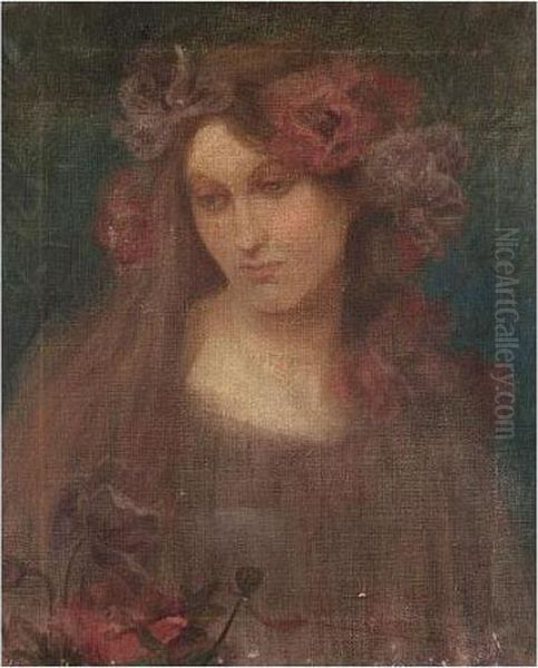 Portrait Of A Lady Oil Painting by Walford Graham Robertson