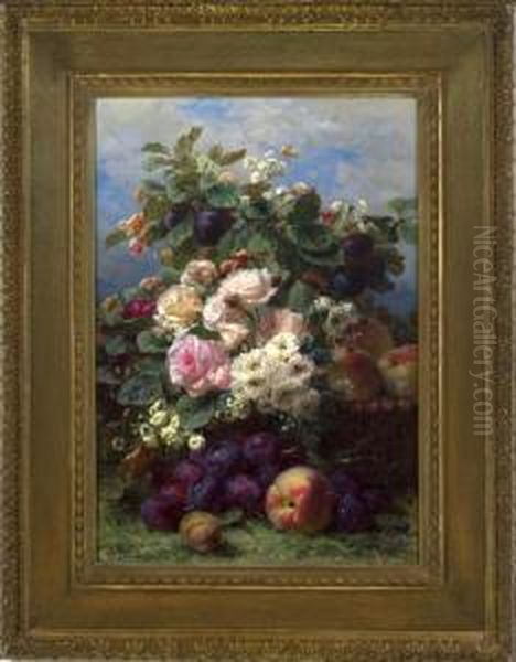 Summer Still Life Oil Painting by Jean-Baptiste Robie