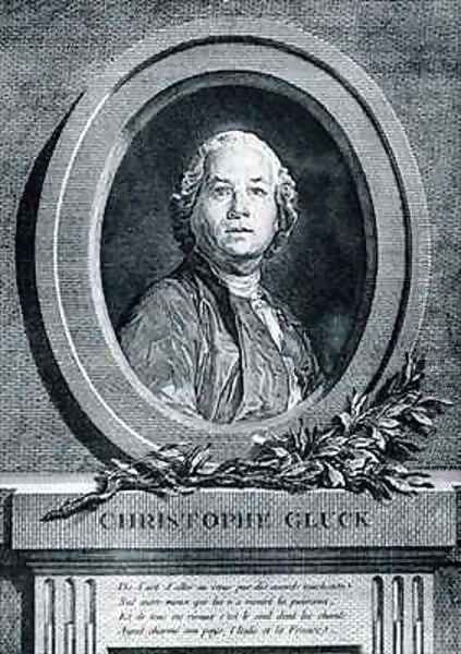 Portrait of Christoph Gluck German composer Oil Painting by Duplessis, Joseph-Siffrede