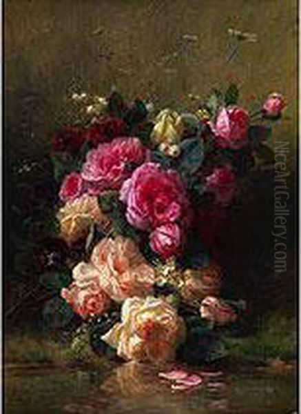 Blumenstillleben Oil Painting by Jean-Baptiste Robie