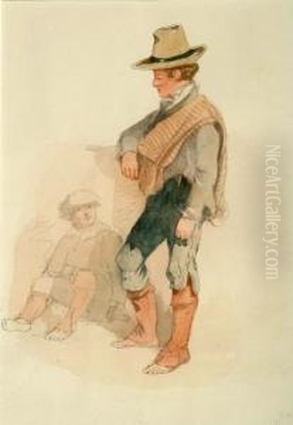 Labourer Milan Oil Painting by Thomas Sewell Robins