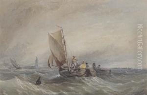 Boat Oil Painting by Thomas Sewell Robins