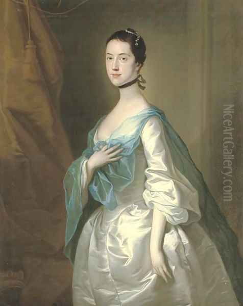 Portrait of a lady 3 Oil Painting by Josepf Wright Of Derby