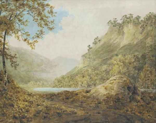 The River Derwent, near Matlock, Derbyshire Oil Painting by Josepf Wright Of Derby