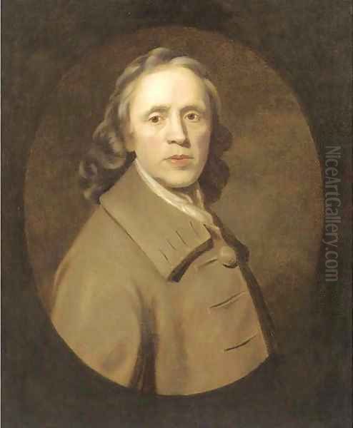 Portrait of a gentleman Oil Painting by Josepf Wright Of Derby