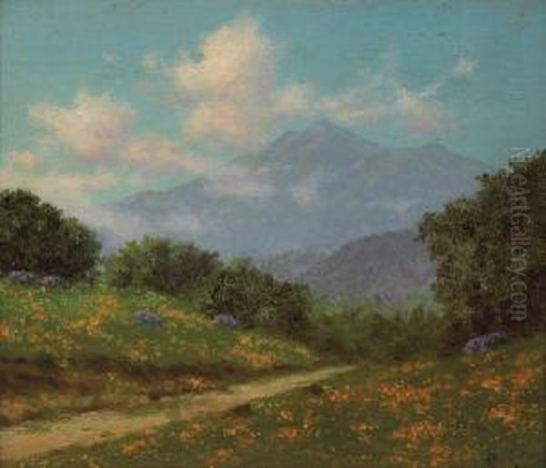 A View Of Mt. Tamalpais From Near Ross Oil Painting by Charles Robinson