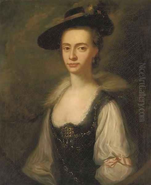 Portrait of Anne Townley Oil Painting by Josepf Wright Of Derby