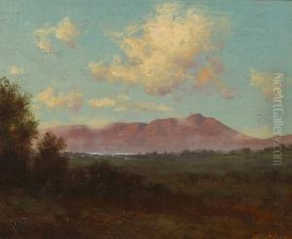 A View Of Mt. Tamalpais With Passing Clouds Oil Painting by Charles Robinson