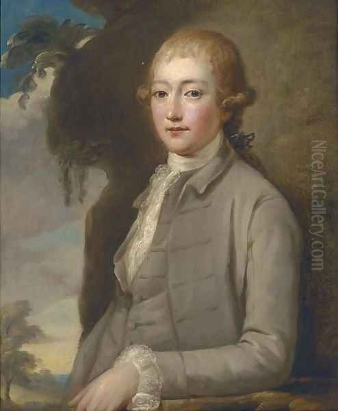 Portrait of Edmund Townley (1714-1796) of Royle Hall, Burnley Oil Painting by Josepf Wright Of Derby