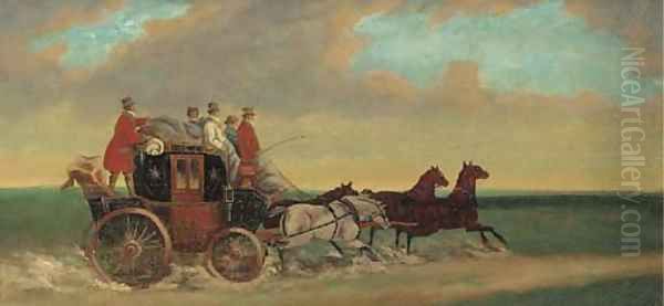 The Salisbury mail coach Oil Painting by Joshua Dalby