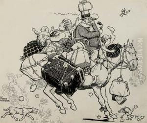 On The Move Oil Painting by William Heath Robinson