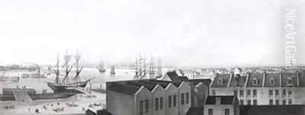 View of New Orleans taken from the Lower Cotton Press Oil Painting by Bernhard J. Dondorf