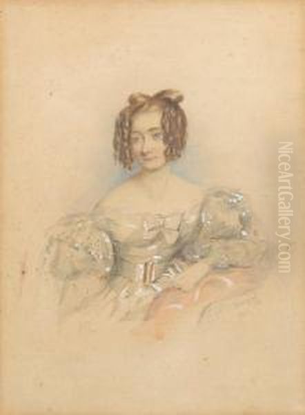 Mary Scriven Oil Painting by Francois Theodore Rochard