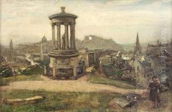 Edinburgh From Calton Hill Oil Painting by Alexander Ignatius Roche