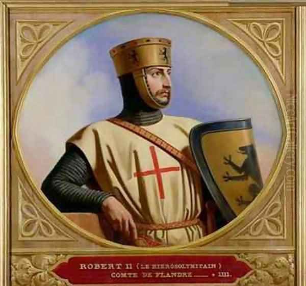 Robert II le Hierosolymitain Count of Flanders Oil Painting by Henri Decaisne