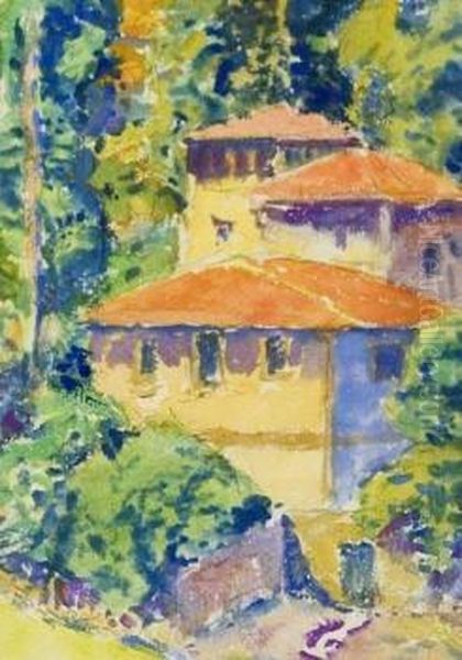 Casa Torre Oil Painting by Juan Jose Rochelt Y Amann