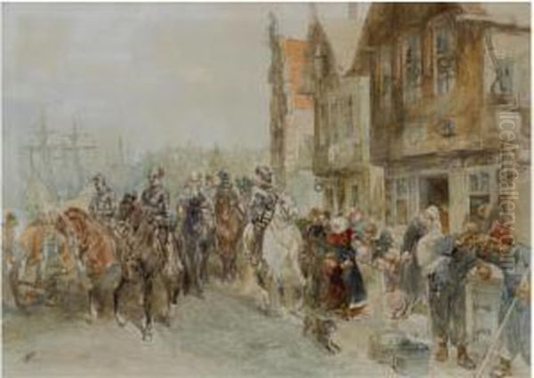 The Duke Of Alba's Entry Into Amsterdam Oil Painting by Charles Rochussen