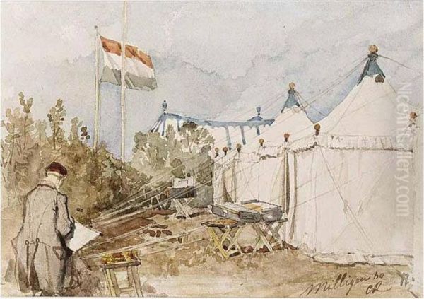 Military Camp At Milligen 60 by Charles Rochussen