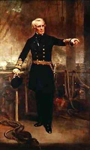 Admiral Lord Lyons Oil Painting by Lowes Cato Dickinson