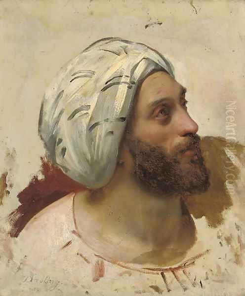 Portrait of an Arab Oil Painting by Michel-Martin Drolling